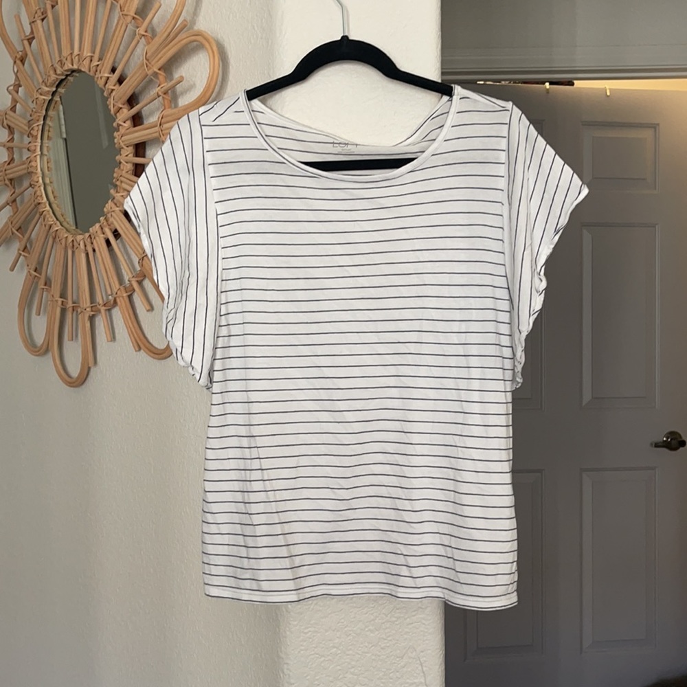 LOFT Butterfly Stripped Top